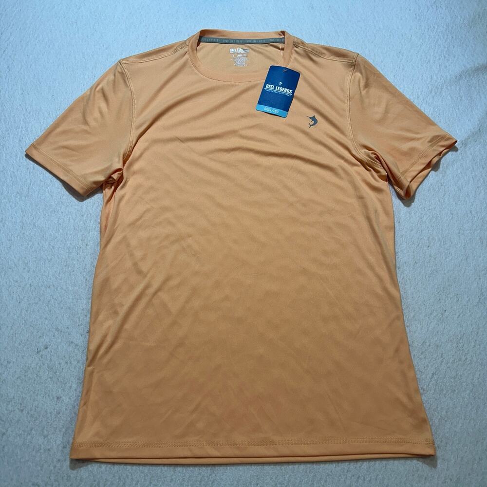 Reel Legends Reel-Tec Men’s Small Performance Fishing Shirt Peach NWT